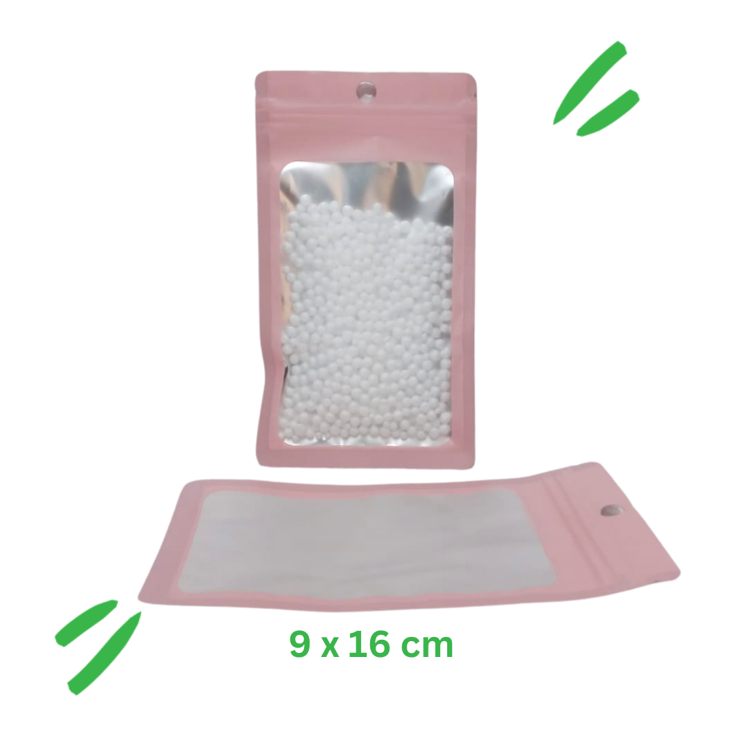 Pink Ziplock Jewellery Pouch | 9 x 16 cm