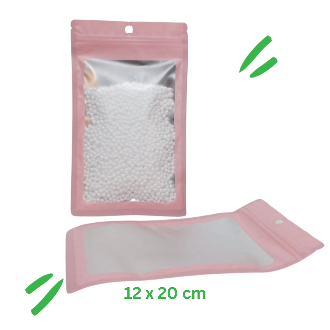 Pink Ziplock Jewellery Pouch | 12 x 20 cm