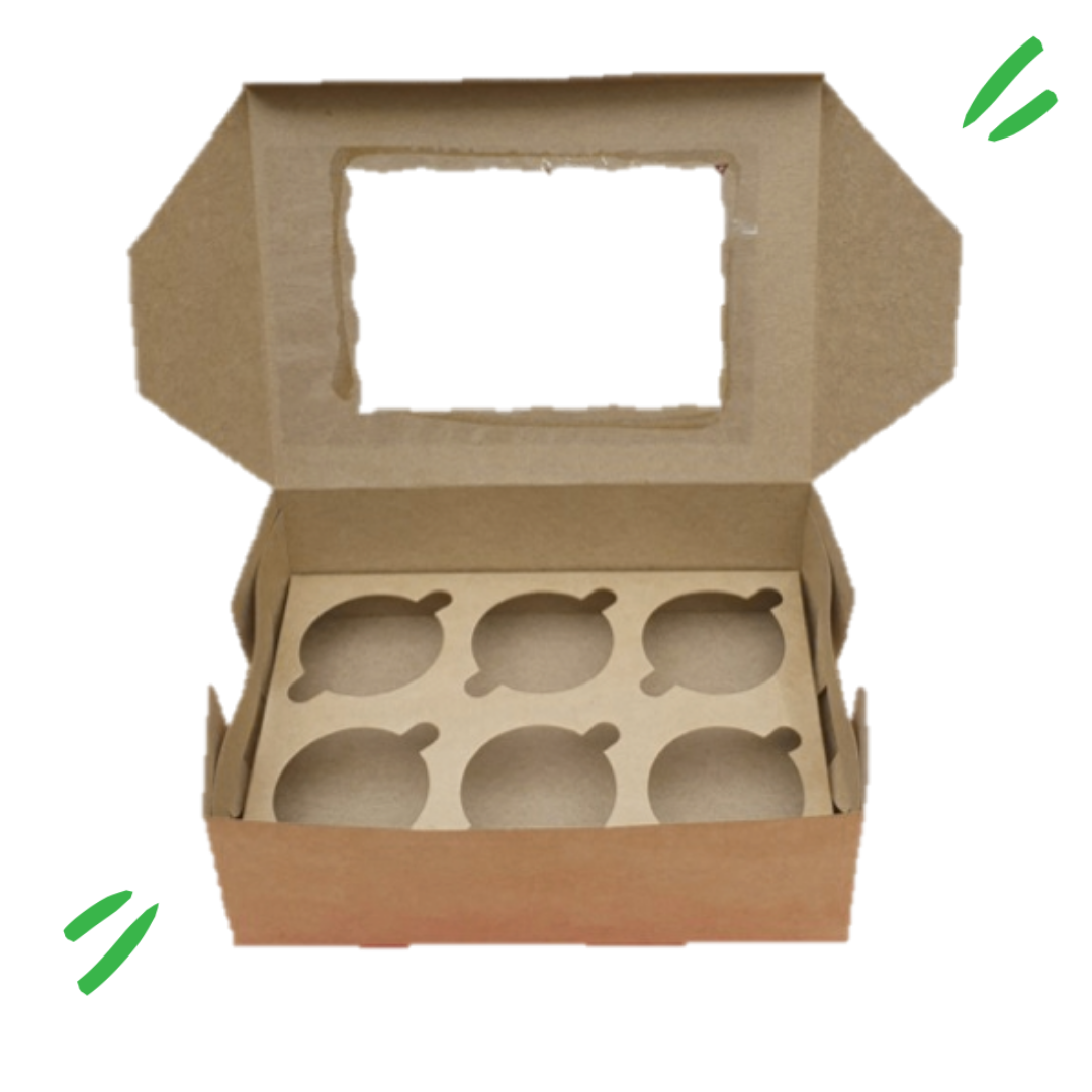 6pc Cupcake Box