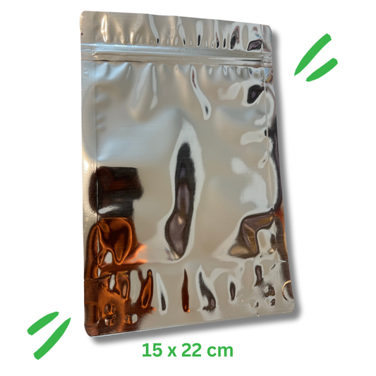 Metallized Ziplock Pouch | 15 x 22 cm