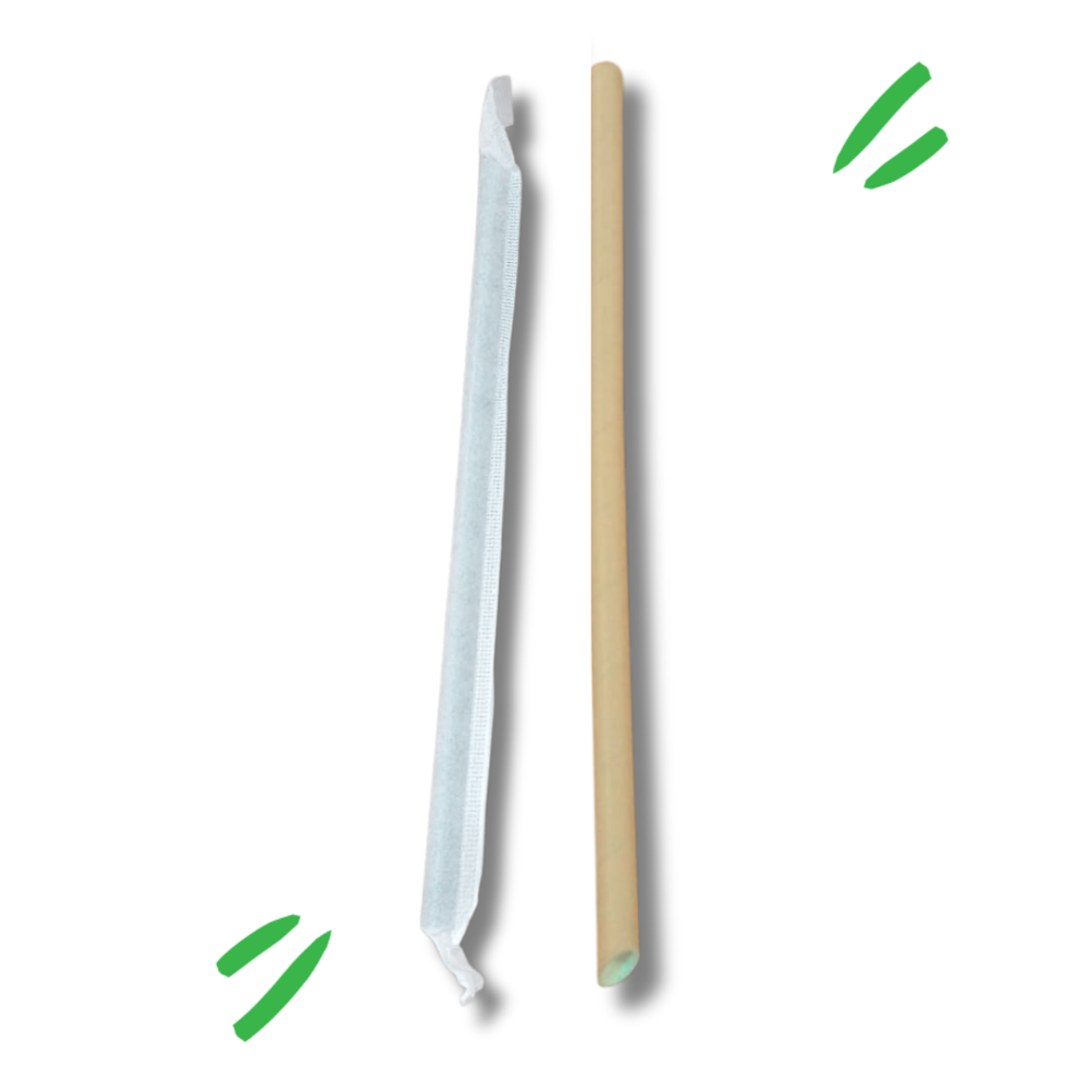 8mm Brown Paper Straw | Individually Wrapped | Bevelled Bottom – Kary