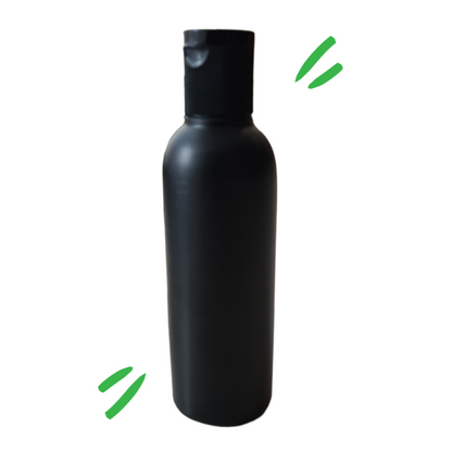 200ml Black Flip-Top Cap Bottle