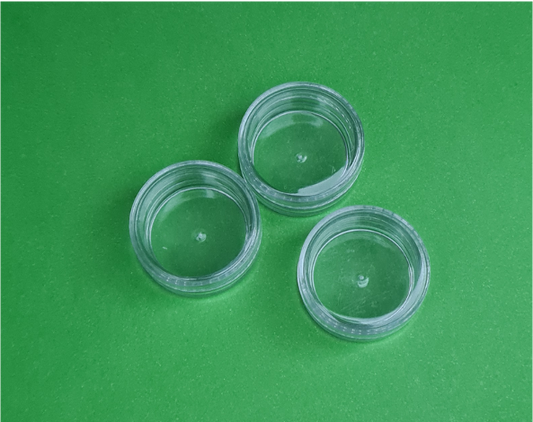 10 grams Makeup Jar - Round Transparent - Pack of 12