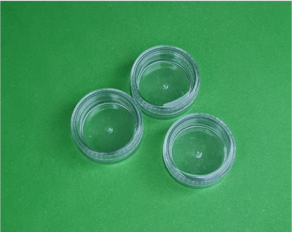 10 grams Makeup Jar - Round Transparent - Pack of 12